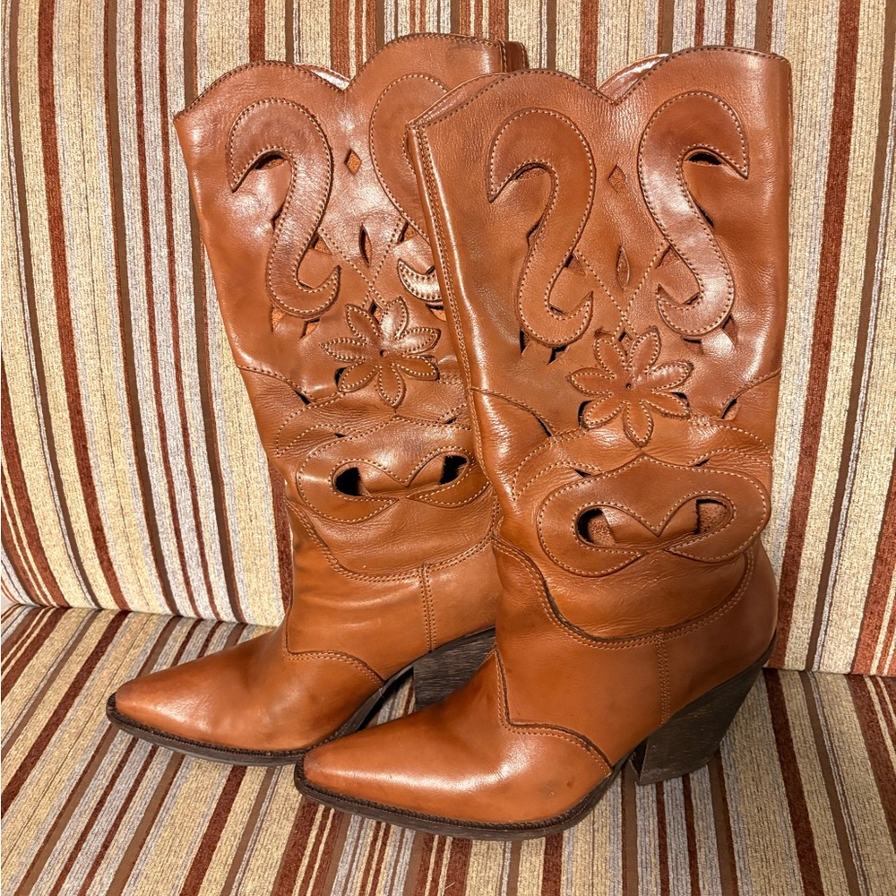 Brown Western Leather Boots